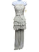 Sau Lee Size 2 White, Pink, Green Polyester floral print Sleeveless Dress White, Pink, Green / 2
