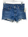 Levis Size 26 Medium Wash Cotton Denim Frayed Hem Shorts Medium Wash / 26