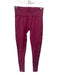 Set Active Size M Burgundy Red Nylon Elastic Waist Ribbed Detail Leggings Burgundy Red / M