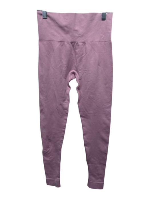 Set Active Size M Purple Nylon Elastic Waist Ribbed Detail Sleeveless Pant Set Purple / M