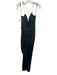 Bariano Size M Black Polyester Spaghetti Strap Rouched Side Back Zip Dress Black / M