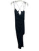 Bariano Size M Black Polyester Spaghetti Strap Rouched Side Back Zip Dress Black / M