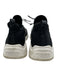Prada Shoe Size 9 Black & White Synthetic Low Top Lace Up Logo Detail Sneakers Black & White / 9