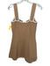 Keepsake Size S Beige & White Viscose & Polyamide Sleeveless V Neck Dress Beige & White / S