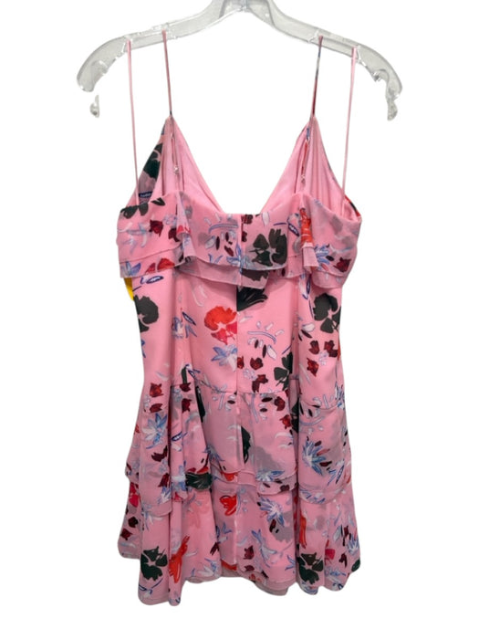 C/Meo Collective Size L Pink, Orange, White Polyester floral print Ruffle Dress Pink, Orange, White / L