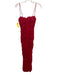 House of CB Size M Red No Fabric Tag Spaghetti Strap Rouched Lace Overlay Dress Red / M