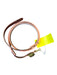 Linea Pelle Peach & brown Patent Leather Brass Hardware Thin Belts Peach & brown / S