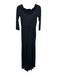Tadashi Size XS Black Acetate Blend Zip & Hook Closure Off Shoulder slit Gown Black / XS