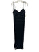Xscape Size 6 Black Polyester Zip Back Spaghetti Strap Lace Overlay Maxi Gown Black / 6