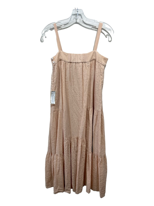 Jenni Kayne Size S Blush Cotton & Rayon Sleeveless Stitch Detail Midi Dress Blush / S