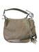 All Saints Gray Leather Shoulder Bag Whipstitch Tassel Crossbody Strap Bag Gray / L