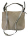 All Saints Gray Leather Shoulder Bag Whipstitch Tassel Crossbody Strap Bag Gray / L