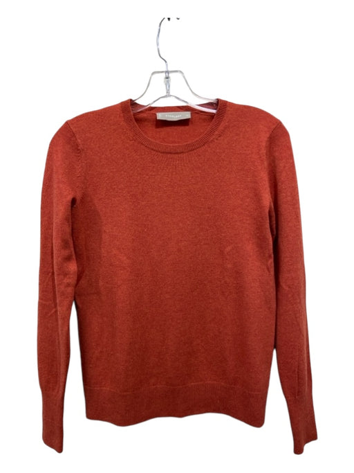 Everlane Size XS Orange Cashmere Crew Neck Ribbed Trim Sweater Orange / XS