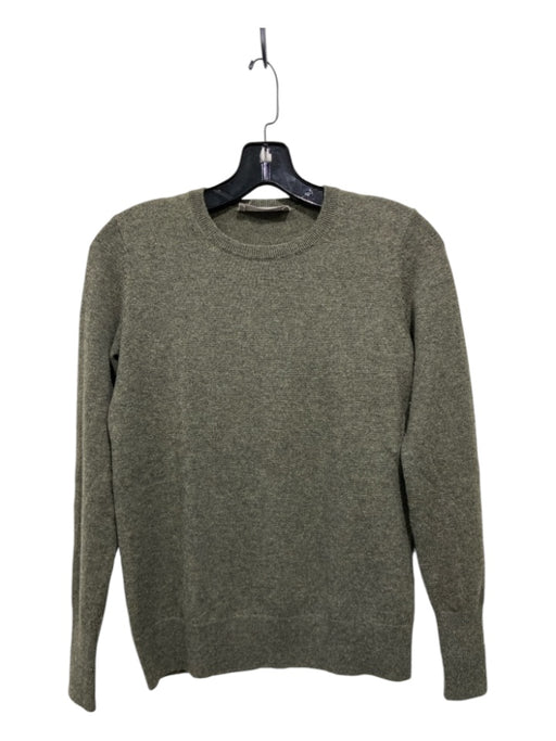 Everlane Size XS Olive Green Cashmere Crew Neck Ribbed Trim Sweater Olive Green / XS