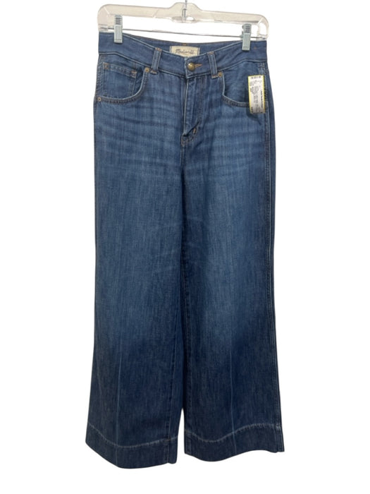 Madewell Size 26P Med Wash Cotton Denim High Rise Whiskering Faded Jeans Med Wash / 26P