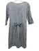 Pyne & Smith Size XS Blue & White Cotton & Linen Vertical Stripes Pockets Dress Blue & White / XS