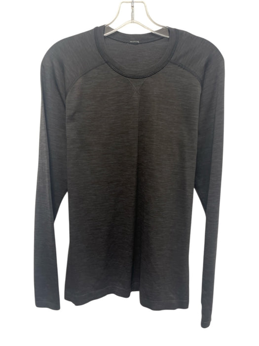 Lululemon Size S Black Synthetic Heathered Athletic T Shirt Long Sleeve Shirt Black / S