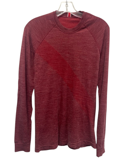 Tracksmith Size Est S Red Synthetic Heathered Athletic T Shirt Long Sleeve Shirt Red / Est S