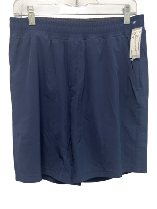 Rhone Size M Navy Blue Synthetic Solid Athletic Men's Shorts Navy Blue / M