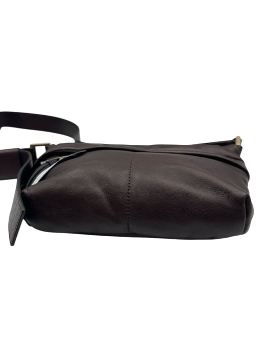 ALLSAINTS Dark Maroon Lamb leather Zip Close Puffy Adjustable Strap Shoulder Bag Dark Maroon