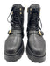 ALLSAINTS Shoe Size 39 Black Leather Upper Buckle Detail Lace Up Lug Sole Boots Black / 39