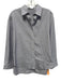 Massimo Dutti Size XS Blue & White Cotton Long Sleeve Striped Button Front Top Blue & White / XS