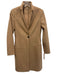 ALLSAINTS Size 4 Tan Brown Wool Blend Goat Skin One Button Welt Pocket Coat Tan Brown / 4