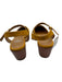 Mabel & Moss Shoe Size 38 Mustard Yellow Leather Upper Suede Ankle Strap Sandals Mustard Yellow / 38