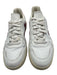 Veja Shoe Size 7 Red & White Leather Upper Almond Toe Logo Lace Panel Sneakers Red & White / 7