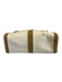 Hogan Beige, White & Orange Canvas & Leather Patent Accents Zip Top Tote Bag Beige, White & Orange
