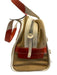 Hogan Beige, White & Orange Canvas & Leather Patent Accents Zip Top Tote Bag Beige, White & Orange