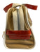 Hogan Beige, White & Orange Canvas & Leather Patent Accents Zip Top Tote Bag Beige, White & Orange