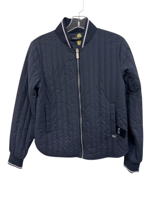 Scotch & Soda Size XS navy blue & multi Nylon Quilted Reversible Pocketed Jacket navy blue & multi / XS