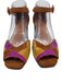 Sezane Shoe Size 37 Brown, Beige & Purple multi Leather Upper Suede Sandals Brown, Beige & Purple multi / 37