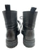 Sezane Shoe Size 39 Black Leather Upper Combat Lace Up Lug Sole Ankle Boots Black / 39