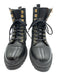 Sezane Shoe Size 39 Black Leather Upper Combat Lace Up Lug Sole Ankle Boots Black / 39