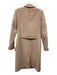Reiss Size 4 Cream Pink Beige Wool Blend Button Front Darted Slit Pocket Coat Cream Pink Beige / 4