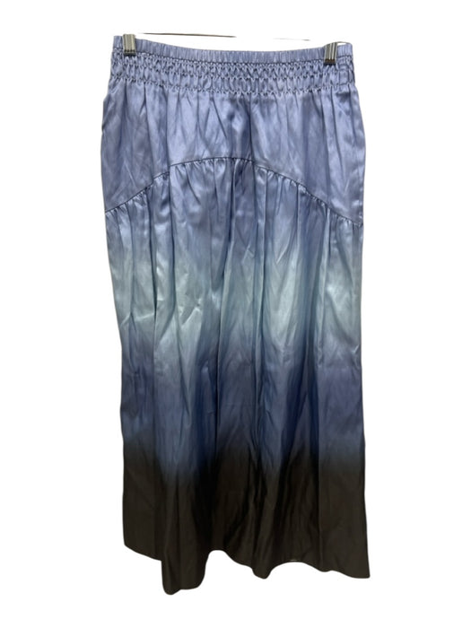 Vince Size 2 Blue & Multi Cotton & Polyester Elastic Waist Ombre Gathered Skirt Blue & Multi / 2
