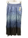 Vince Size 2 Blue & Multi Cotton & Polyester Elastic Waist Ombre Gathered Skirt Blue & Multi / 2