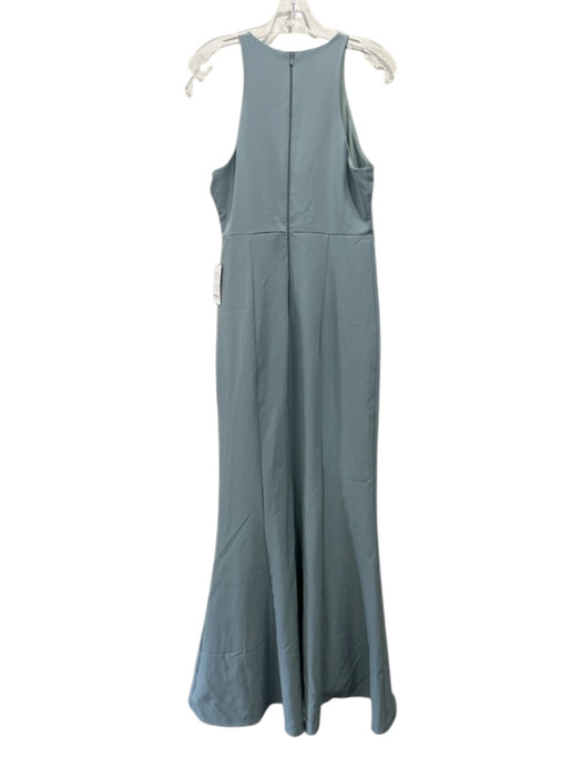Mumu Size M Slate Blue Polyester Sleeveless Back Zip Darted Seam Detail Gown Slate Blue / M