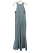 Mumu Size M Slate Blue Polyester Sleeveless Back Zip Darted Seam Detail Gown Slate Blue / M