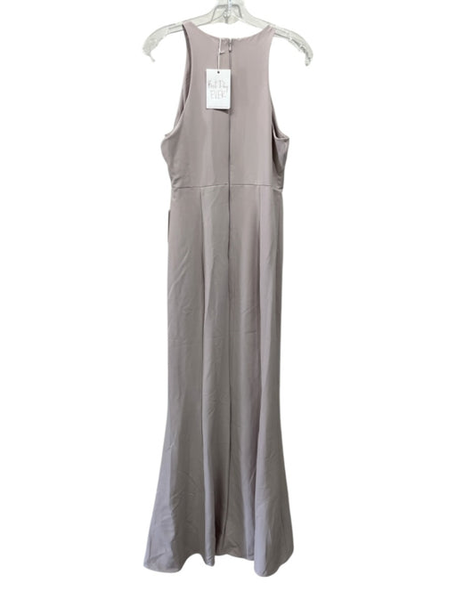 Mumu Size M Taupe Polyester Sleeveless Back Zip Darted Seam Detail Gown Taupe / M