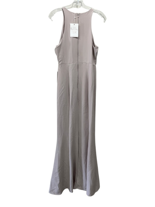 Mumu Size M Taupe Polyester Sleeveless Back Zip Darted Seam Detail Gown Taupe / M