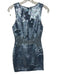 Needle & Thread Size 2 Grey Polyester Sequined Zip Back Sleeveless Mini Dress Grey / 2