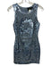Needle & Thread Size 2 Grey Polyester Sequined Zip Back Sleeveless Mini Dress Grey / 2