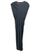 Zara Size XS Dark Gray Polyester Cowl Neck Maxi Satin Zip Back Top Dark Gray / XS