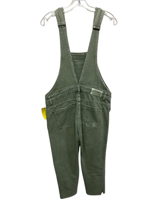 ONE X ONETEASPOON Size 27 Army Green Cotton Suspenders Ripped Knee Jumpsuit Army Green / 27