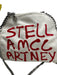 Stella McCartney White & Red Leather Chain Strap Embroidered Logo Bag White & Red / S