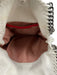 Stella McCartney White & Red Leather Chain Strap Embroidered Logo Bag White & Red / S