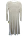 Samsoe Samsoe Size XS Off White Cotton Long Sleeve Midi Pointelle Dress Off White / XS